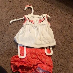Newborn Carters short and blouse set